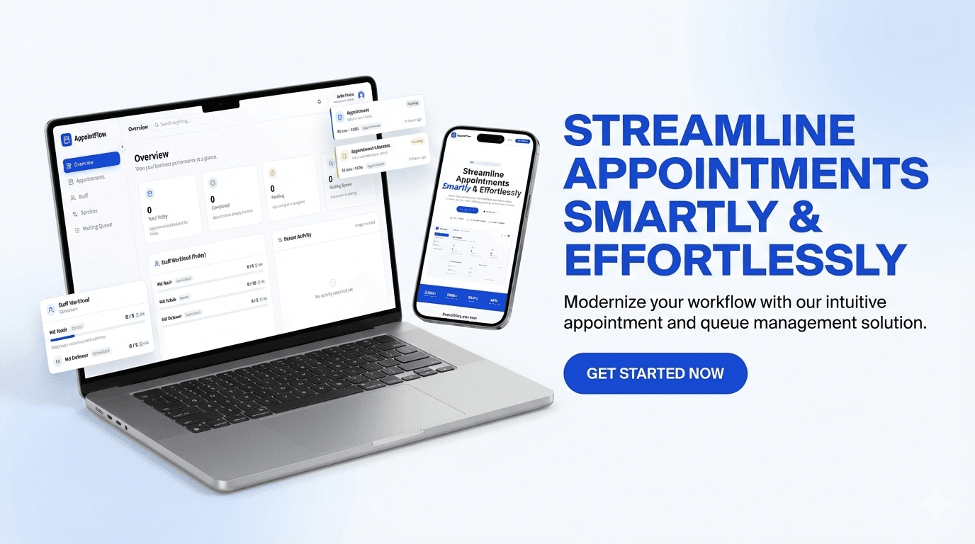 AppointFlow - Modern Appointment & Queue Management